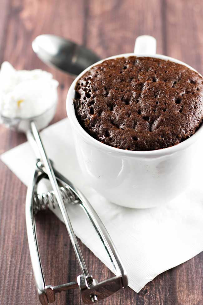 5-Minute Chocolate Mug Cake | Girl Gone Gourmet