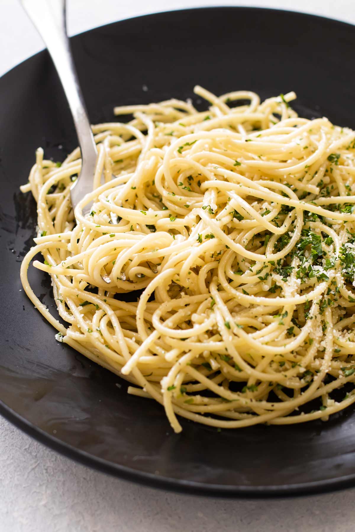 Dinner for One: Easy Pasta with Olive Oil & Garlic | Girl Gone Gourmet
